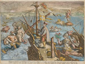 Amerigo Vespuccin Amerikan palauttaminen, 1591.