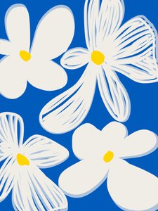 Iloiset valkoiset kukat tekijältä Studio Palette