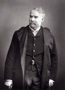 Sir William Schwenck Gilbert (1836-1911), näytelmäkirjailija, muotokuva (m/w valokuva)