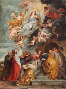 Neitsyt taivaaseenastuminen, luultavasti 1620-luvun puolivälissä. tekijältä Studio of Peter Paul Rubens
