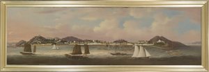 Näkymä Praya Grandesta, Macao, noin 1850 (öljy kankaalle). tekijältä Sunqua Sunqua
