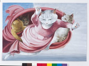 Kuvitus elokuvasta Cats Galore! A Compendium of Cultured Cats (julkaisu 2015). tekijältä Susan Herbert
