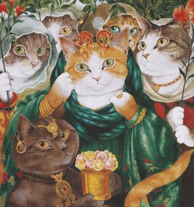 Kuvitus elokuvasta Cats Galore! A Compendium of Cultured Cats (julkaisu 2015). tekijältä Susan Herbert