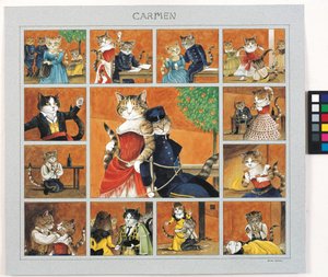 Kuvitus elokuvasta Cats Galore! A Compendium of Cultured Cats (julkaisu 2015). tekijältä Susan Herbert