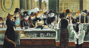Kuvitus elokuvasta Cats Galore! A Compendium of Cultured Cats (julkaisu 2015). tekijältä Susan Herbert
