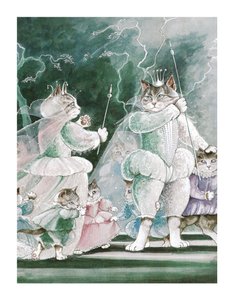 Kuvitus Shakespeare Cats -teoksesta: Poster Book (pub. 2016) tekijältä Susan Herbert