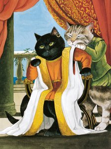 Kuvitus Shakespeare Cats -teoksesta: Poster Book (pub. 2016) tekijältä Susan Herbert