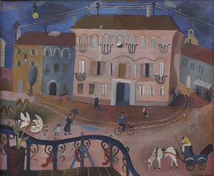 Street Scene (öljy kankaalle)