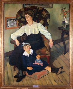 Ranska, Lyon, Maalattu muotokuva Suzanne Valadonin veljentytöstä