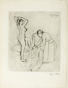 Nainen kylpylässään tekijältä Suzanne Valadon
