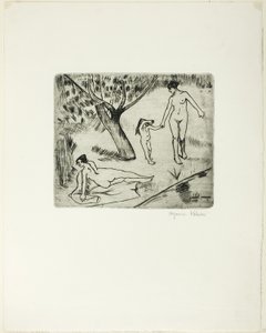 Nainen ja lapsi veden äärellä tekijältä Suzanne Valadon