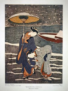 Kauppailmoitus Toppan Printing Co. Ltd.:lle Tokiolle tekijältä Suzuki (after) Harunobu