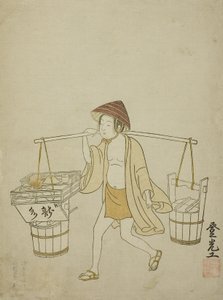 Veden myyjä, 1765 tekijältä Suzuki Harunobu