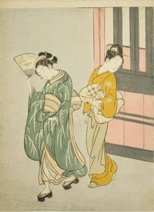 Clearing Breeze from a Fan (Ogi no seiran), sarjasta "Kahdeksan näkymää salista (Zashiki hakkei)" tekijältä Suzuki Harunobu