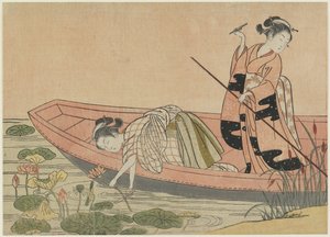 Zhou Maoshun mitaatti, vuoden 1765 jälkeen (värillinen puupainatus) tekijältä Suzuki Harunobu