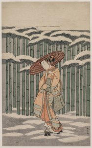 Bamboo Groven ohittaminen, 1868-1912. tekijältä Suzuki Harunobu
