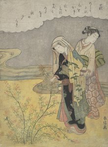 Bush Clover Hagi, n. 1766, n. 1766. tekijältä Suzuki Harunobu