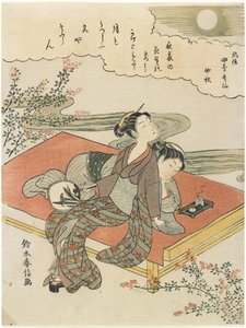 Kahdeksas kuukausi, n. 1768 tekijältä Suzuki Harunobu