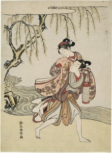 The Elopement (parodia Akutagawa-jaksosta Tales of Isestä) tekijältä Suzuki Harunobu