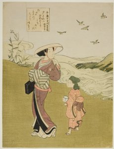 The Jewel River of Plovers (Chidori no Tamagawa), nimettömästä Six Jewel Riversin sarjasta tekijältä Suzuki Harunobu