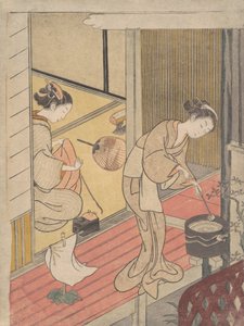 Pyyhetelineen palaavat purjeet, n. 1766, n. 1766. tekijältä Suzuki Harunobu