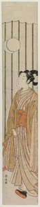 Nuori mies pelaa jalkapalloa, 1760-luvun loppu. tekijältä Suzuki Harunobu
