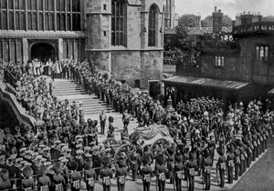 Kuningas Edward VII:n hautajaiset, Windsor, Berkshire, 1910.