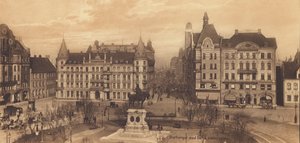 Malmö: Stortorget ja Ostra Hamngatan (s/w-kuva). tekijältä Swedish Photographer