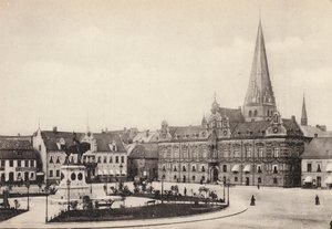 Ruotsi / Ruotsi: Skane, Malmö, Stortorget ja Radhuset (m/v kuva) tekijältä Swedish Photographer