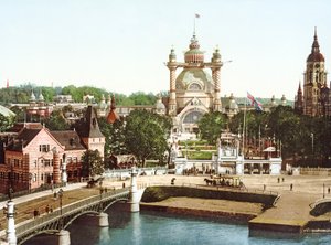 Näkymä Djurgårdenin saarelle Tukholmassa, 1897