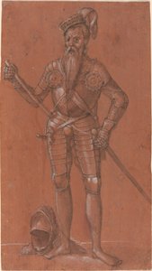 Panssaripukuinen mies tekijältä Swiss 16th Century