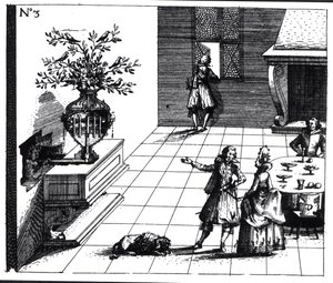 Lintujen laulumusiikkipuu, julkaistu n.1670 tekijältä Swiss School
