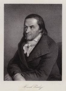 Johann Heinrich Pestalozzi, sveitsiläinen koulutuksen uudistaja (kaiverrus) tekijältä Swiss School