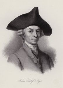 Johann Rudolf Meyer, sveitsiläinen silkkinauhavalmistaja ja hyväntekijä (kaiverrus) tekijältä Swiss School