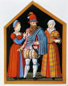 "Kaksi prostituoitua ja parittaja" Anonyymi maalaus 1500-luvulta (maalaus)