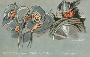 Macbeth (värilitografia) tekijältä Sydney Carter