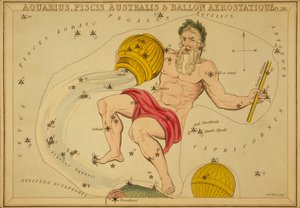 Aquarius, Piscis Australis & Ballon Aerostatique, kuvitus teoksesta "Uranian Mirror"