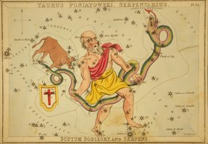Härkä Poniatowski, Serpentarius, Scutum Sobiesky ja Serpens, kuvitus "Uranian peilistä"