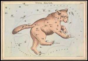 Ursa Major, n.1825 (kortti, paperi, kudos). tekijältä Sydney Hall