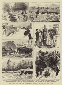 Canadian Sketches, hirvenmetsästysretkikunta, tiellä