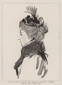 Walesin prinsessa Maud, nyt Tanskan prinsessa Charles tekijältä Sydney Prior Hall