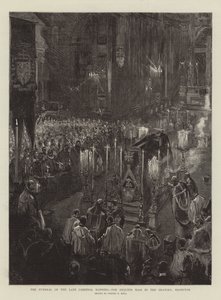 Edesmenneen kardinaali Manningin hautajaiset, Requiem-messu oratoriossa, Brompton tekijältä Sydney Prior Hall