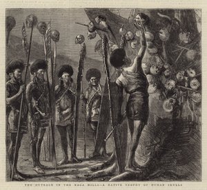 The Outrage in the Naga Hills, syntyperäinen ihmiskallojen palkinto tekijältä Sydney Prior Hall