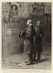 Kuninkaallinen vierailu Stratford-on-Avoniin, Walesin prinssi Shakespearen haudalla