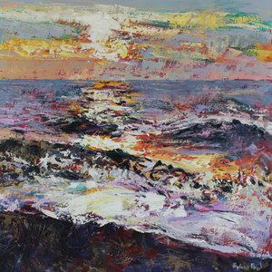 Breaking Dawn, 2021 (öljy kankaalle) tekijältä Sylvia Paul