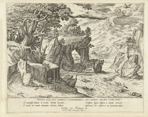 haaksirikko Allegoriset maisemat (sarjan nimi) tekijältä Symon Novelanus (attributed to)