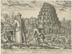 Toren van Babel Figuurit ja kuvat kirjoista (sarjan nimi) tekijältä Symon Novelanus (attributed to)