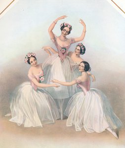 "The Celebred Pas De Quatre: säveltäjä Jules Perrot", n. 1850 tekijältä TH Maguire