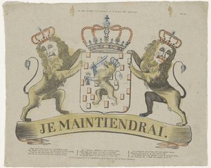 Hänen K. M. Willem den Eersteenin vaakunassa (nimi esineessä) tekijältä T.L. Thompson