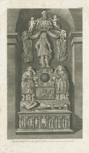 Patshullin kirkon sisustus - Astleyn haudat: kaiverrus, [c 1799] (painettu)